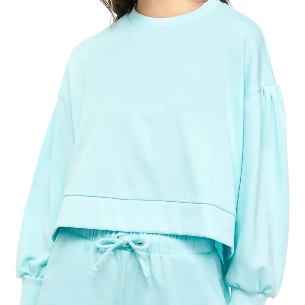 Cabana Crown & Ivy Foamy Aqua Pullover Womens Large French Terry Sweatshirt - Image 2