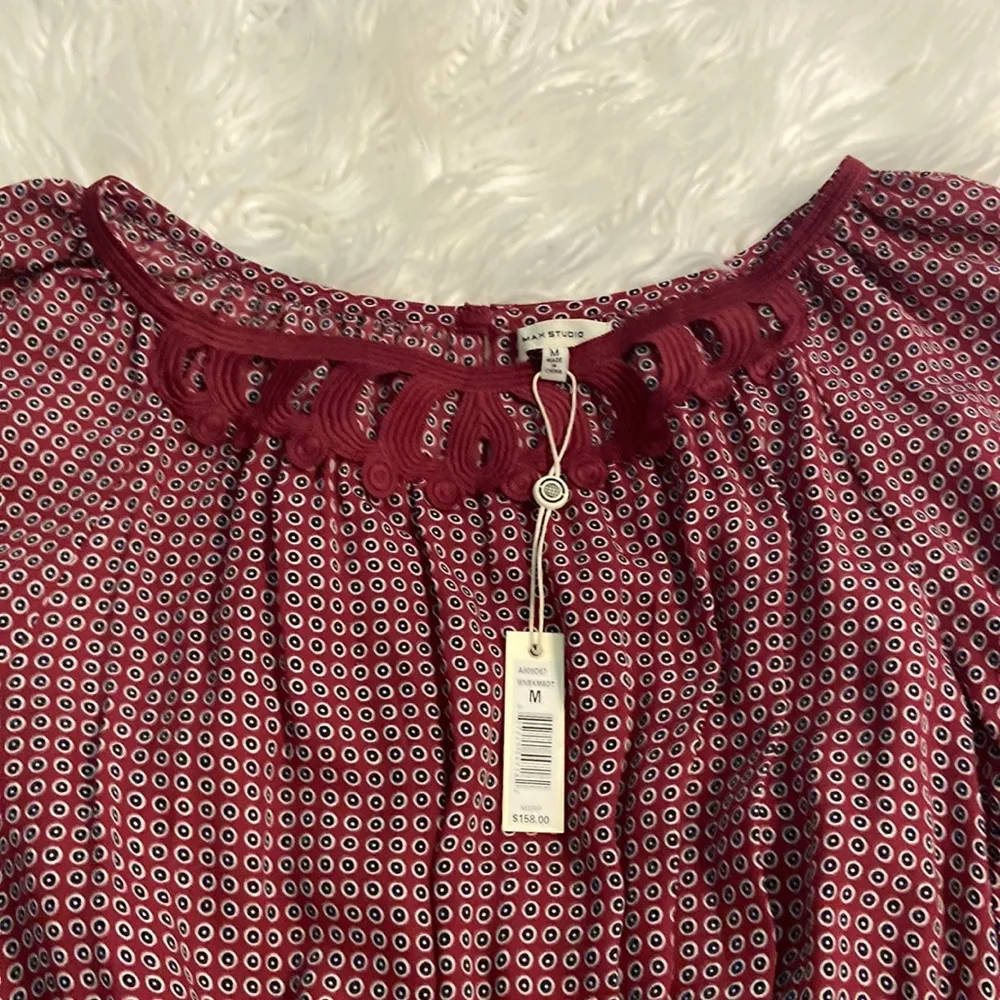 Max Studio  Ruffled Tiered Sundress size M length 49” bust 36” long sleeves - Image 13