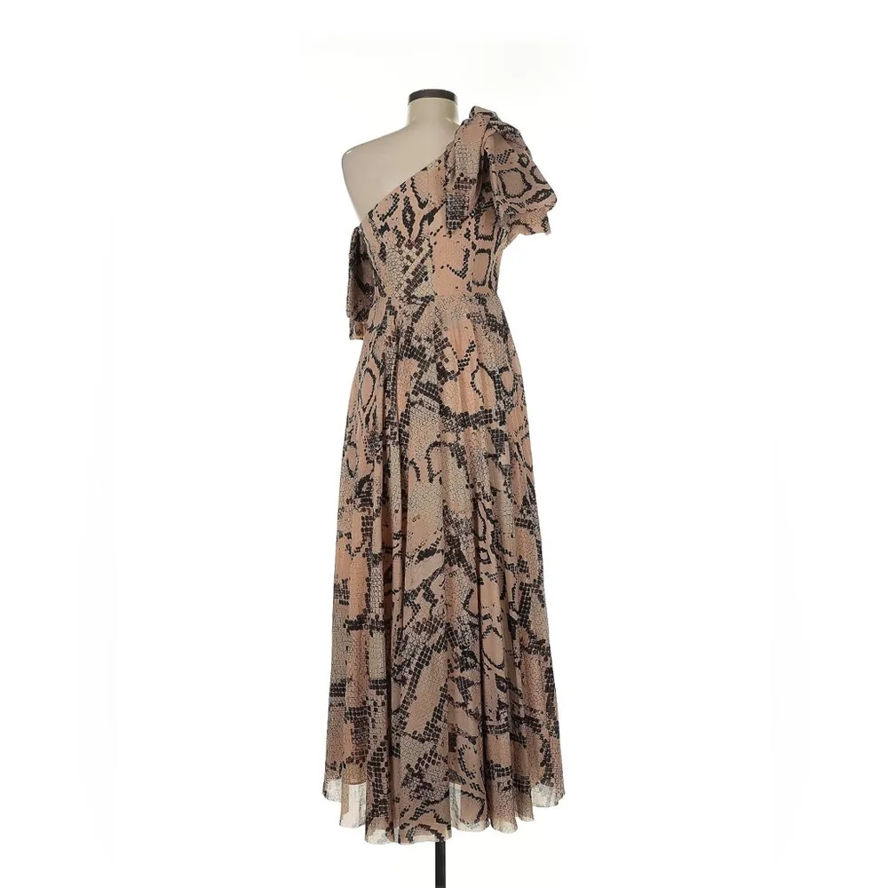Solace London  Brown Python Snake Print Rosa Maxi Dress, Size 8 - Image 5