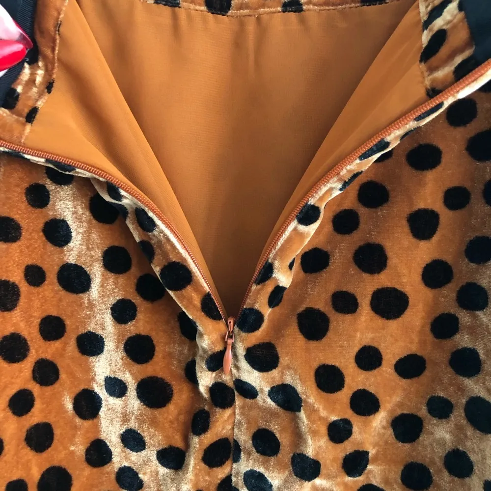 Velvet Circle Mini Skirt in Leopard Dot. Size 00 - Image 6