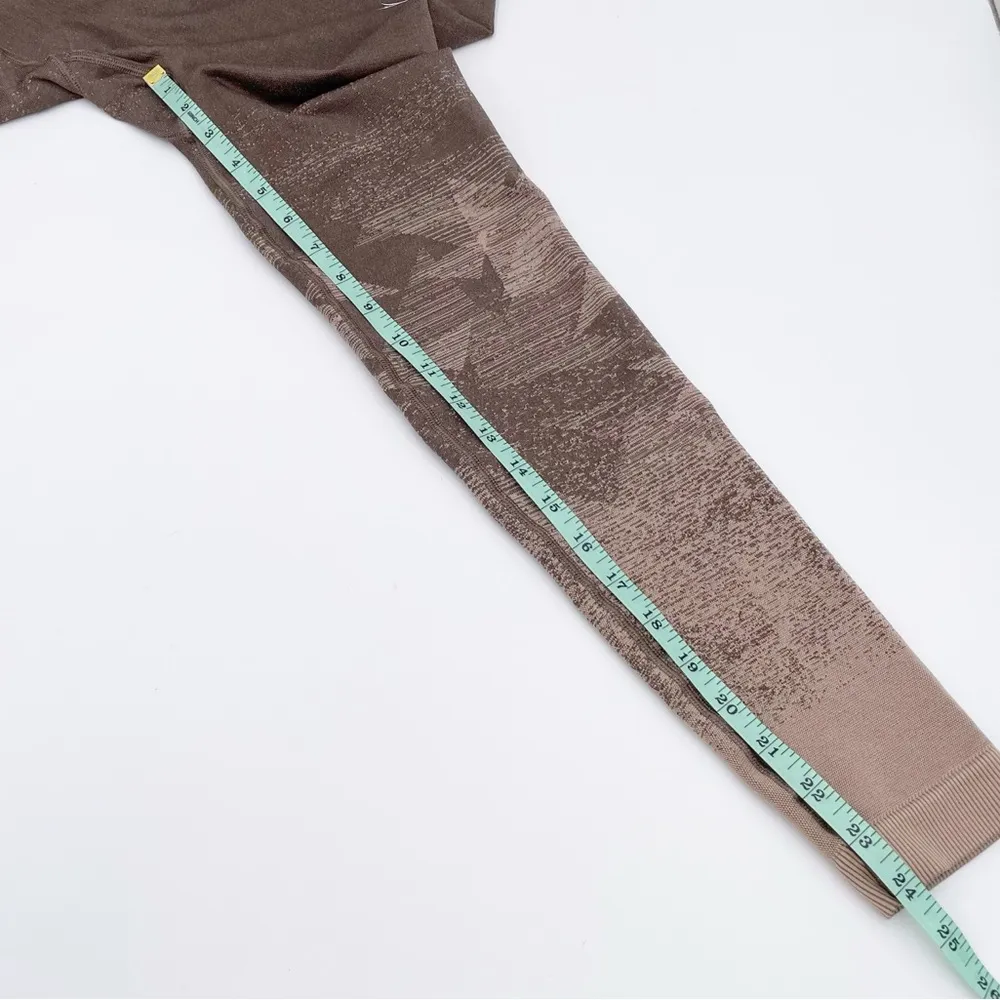 Gymshark Adapt Ombre Seamless Leggings Brown Penny High Waisted Size Medium - Image 7