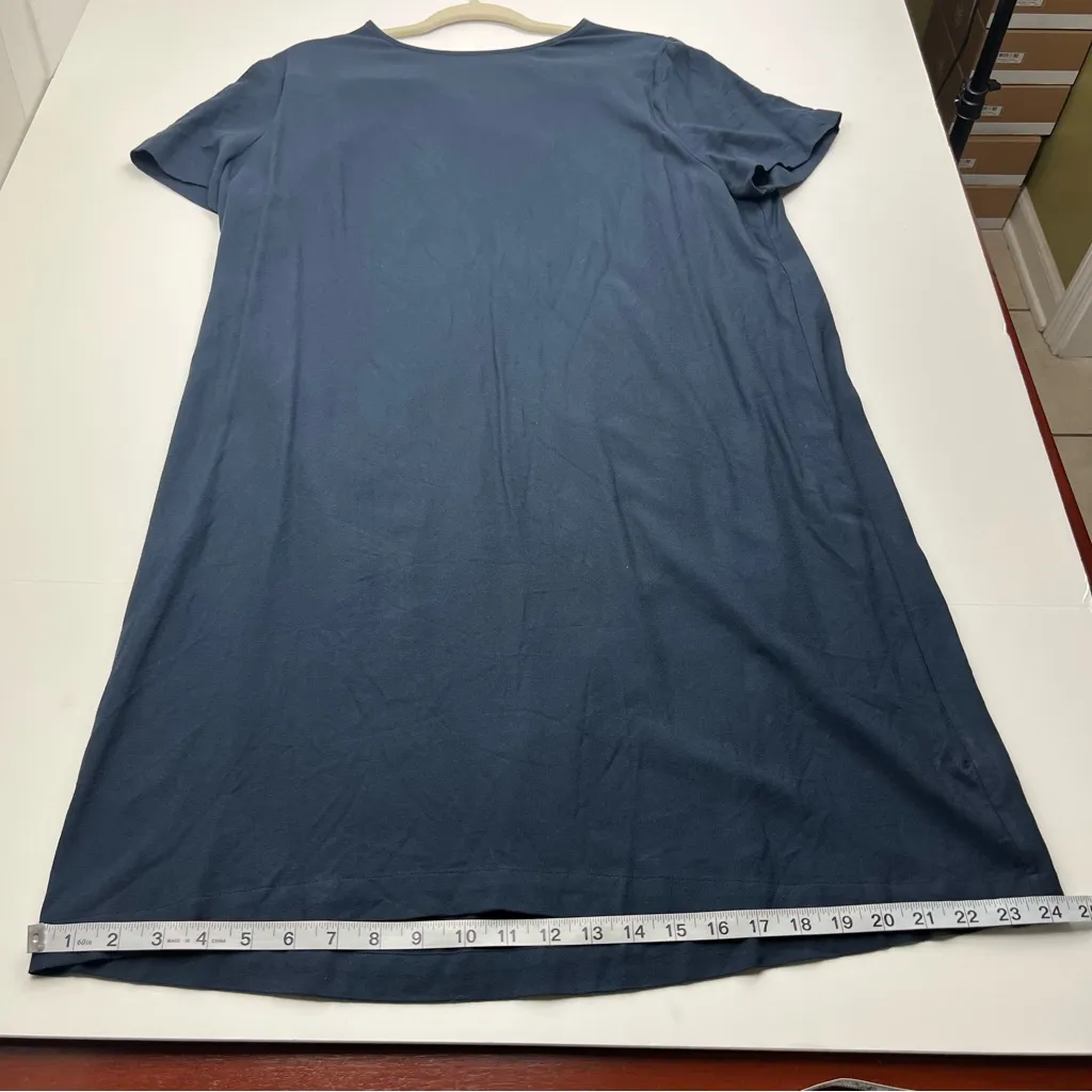 Jenni Kayne Palmer T-Shirt Dress Shirt Dress Navy Blue XXL Short Sleeve‎ *FLAWED - Image 12