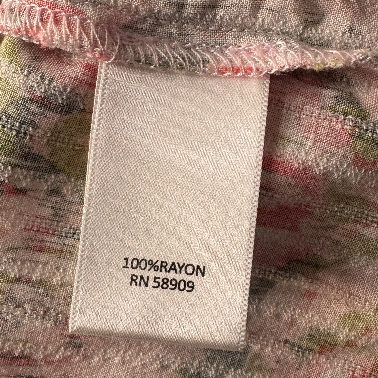 Allison Daley Petite Large Top Button-Up Hi-Low Hem Tie Front Abstract V-Neck - Image 9