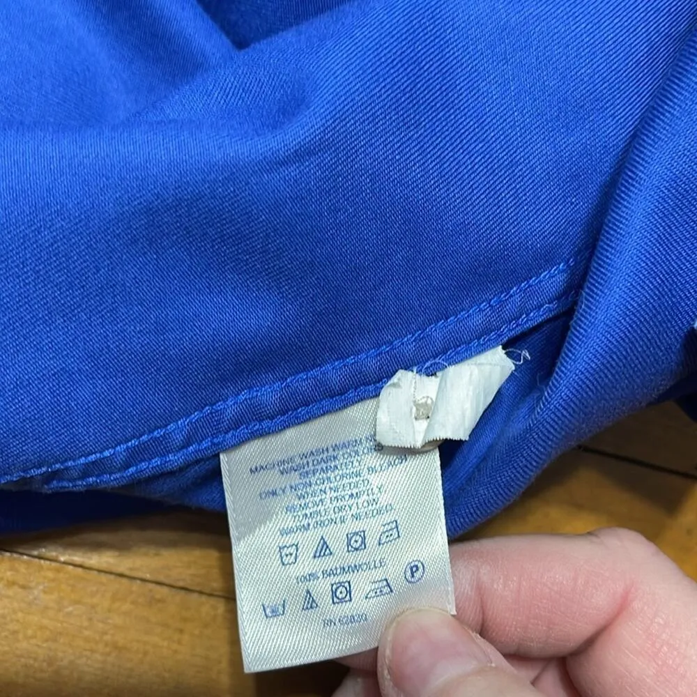 Lands End 3/4 Sleeve Button Up Blouse Size L - Image 5