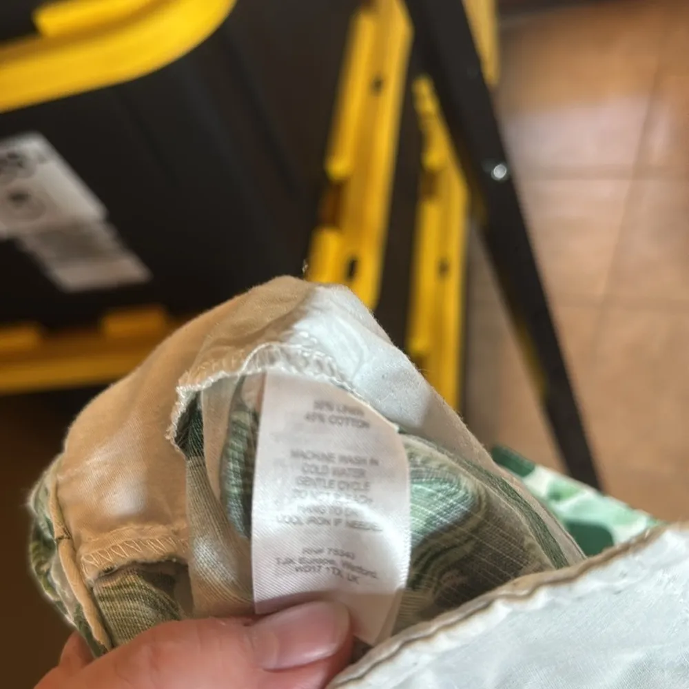 Saint Tropez West Linen Blend Green Palm Floral Casual Shorts Women's Size 2 - Image 7