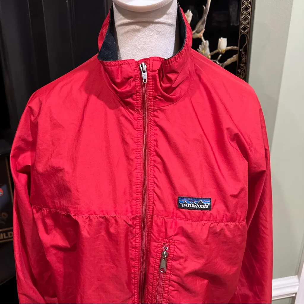 Patagonia Red Zephur Windbreaker Jacket Size Medium - Image 3
