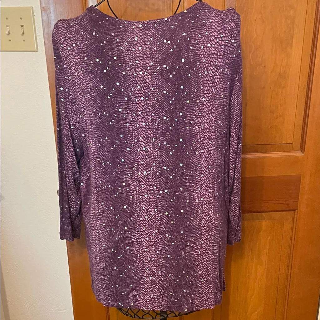 💖💖💖BOGOHO 💖💖💖Sparkling Purple Blouse-Medium - Image 9
