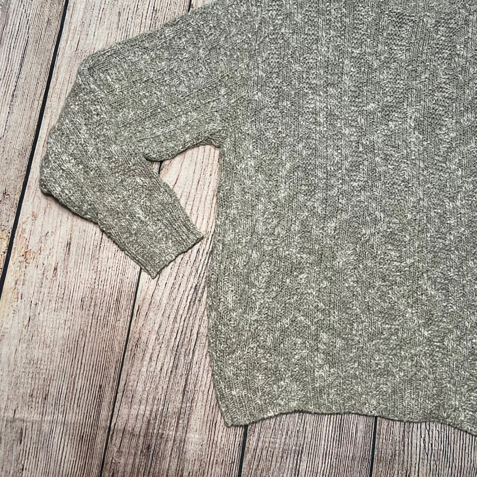 VTG 90s Classic Blues Collection Grey USA Made Knit Turtleneck Sweater Womens M Gray Size M - Image 2