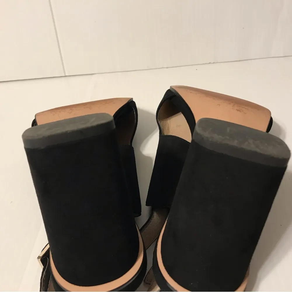 Louise et Cie Lo-Kamber suede black sling back block heel sandal size 10 M /42 - Image 10