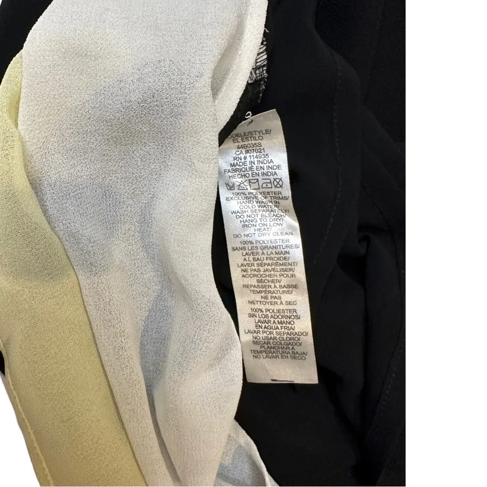 RD Style Gorgeous Crystal Beaded Black Sheer Multicolored Tiered Medium Top - Image 11