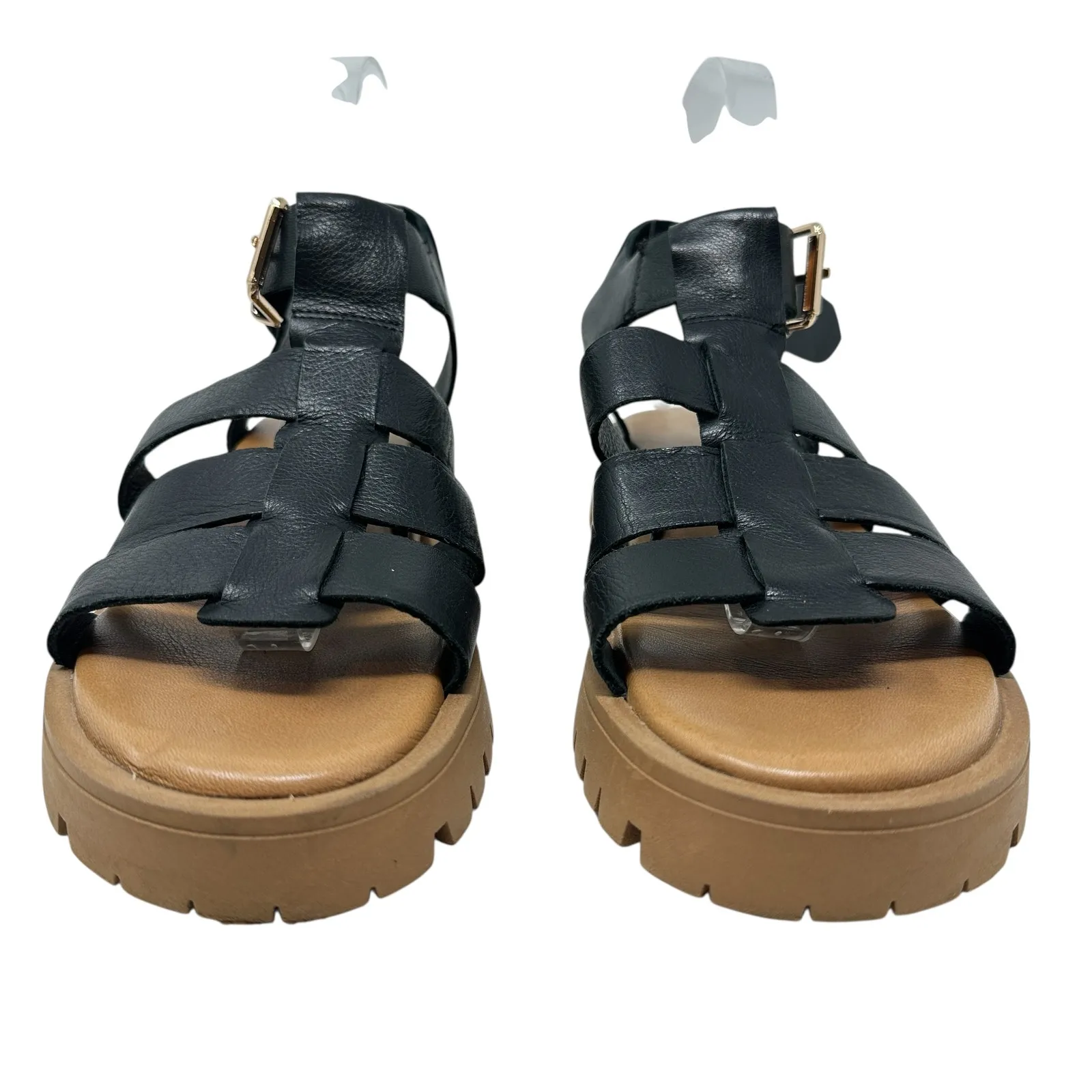 275 Central Isaiah‎ Sandals Fisherman Chunky Leather Black Size 40 US 10 - Image 5