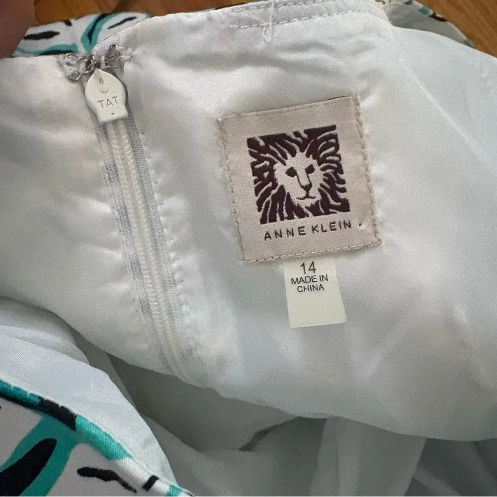 Anne Klein Leaf Print A-Line Dress Size 14 - Image 6