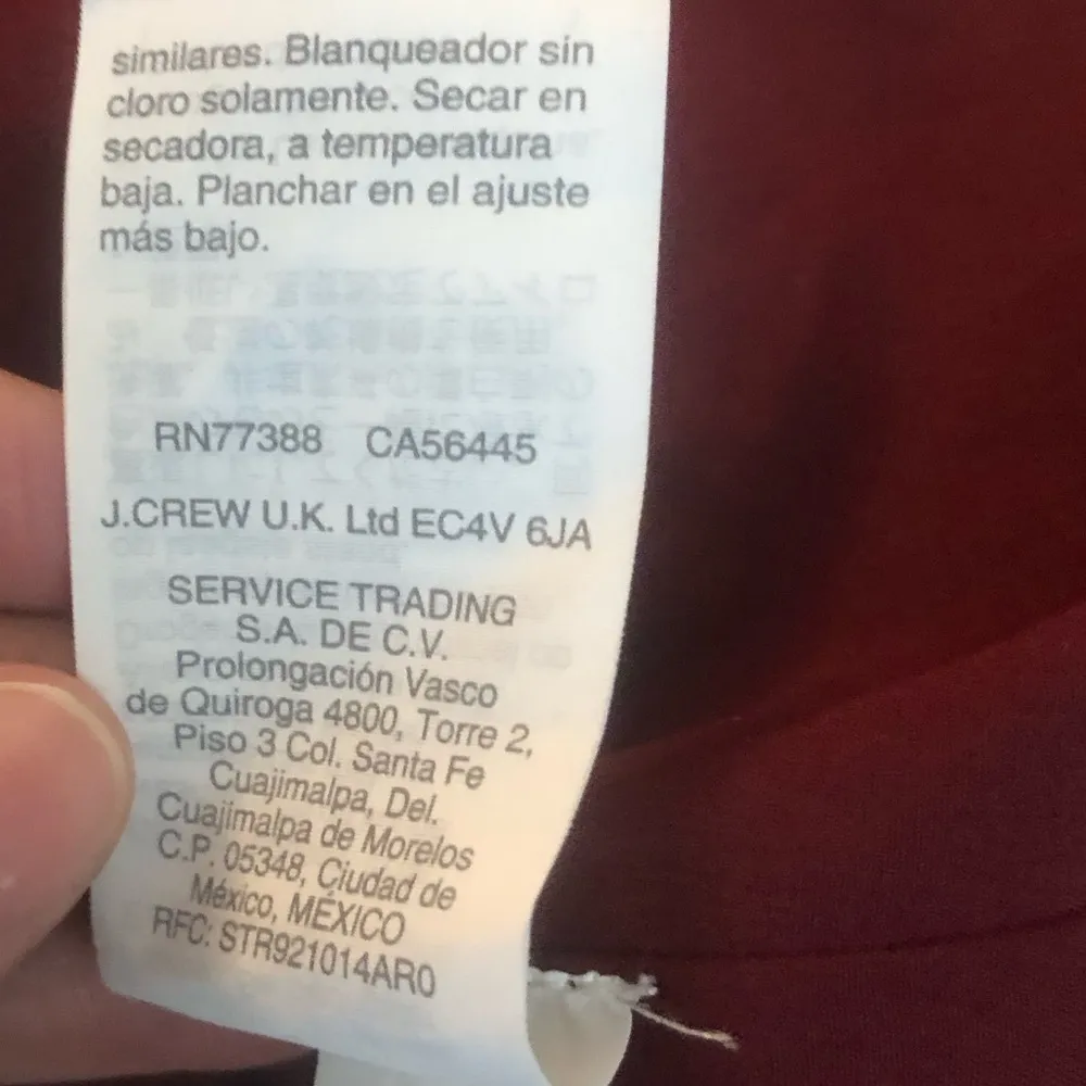 J.Crew red clip dot long sleeve ruffle front blouse size 12 - Image 10