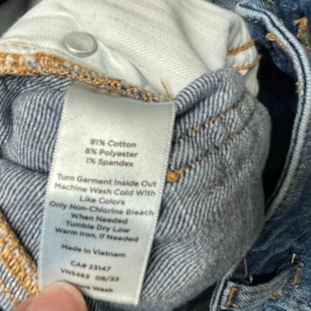 Talbots Size 10 High Waist Straight Ankle Jean Raw Edge Womens Classic Jeans - Image 4