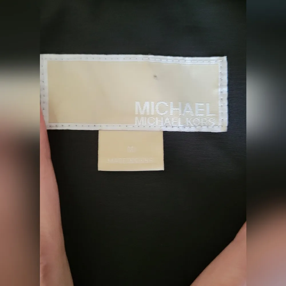 Michales Kors Asymmetrical Zipper Coat Size M Black Size M - Image 14