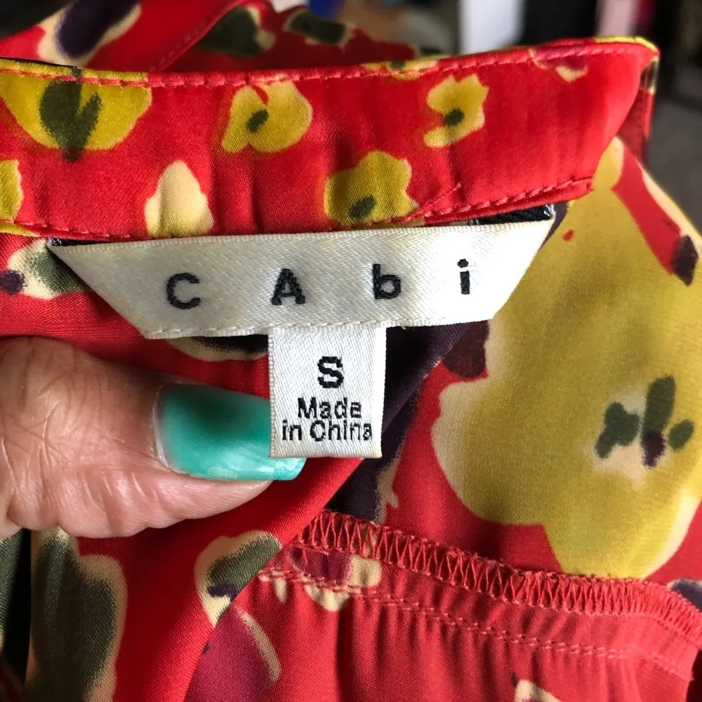 CABI | Floral Satin Tunic Top - Image 7