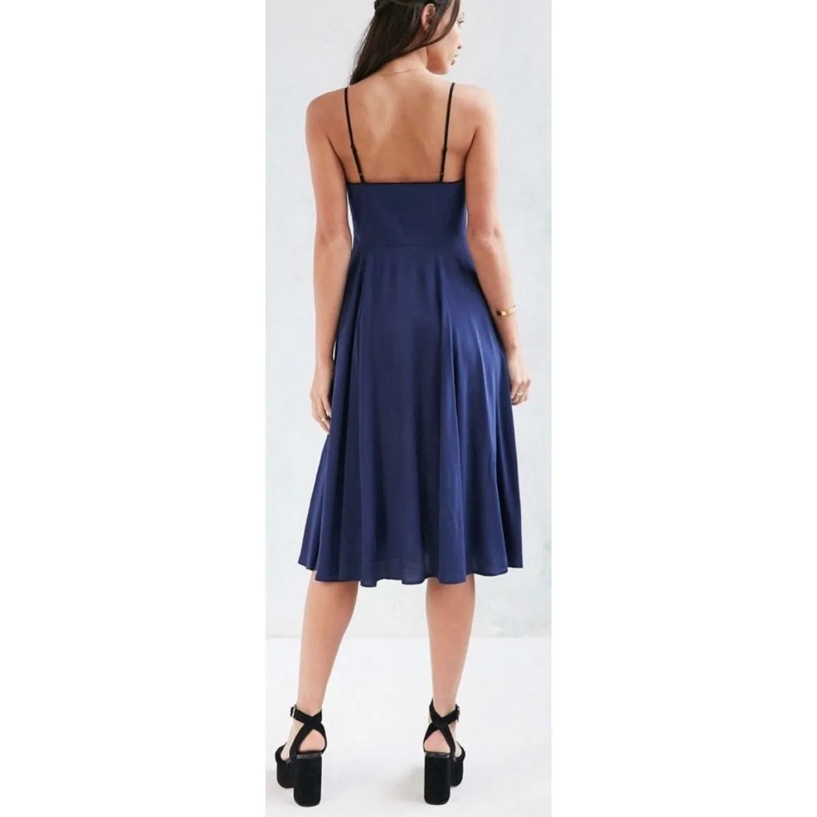 ✨COOPERATIVE GEORGIA MAY BLUE Lace Up Sz 4 DRESS✨ - Image 3