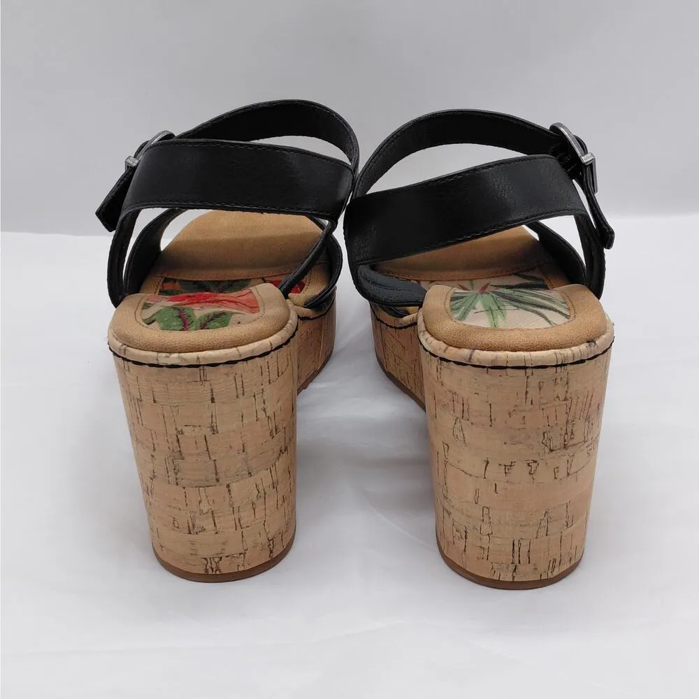 b.o.c. Wedge Heel Platform Sandals Women's Size 10M Black Summer Casual Shoes - Image 8