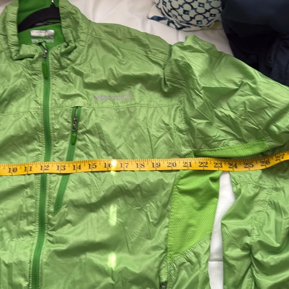 Marmot Green Lined Windbreaker Lightweight Water-Resistant Jacket, Size XL - Image 8