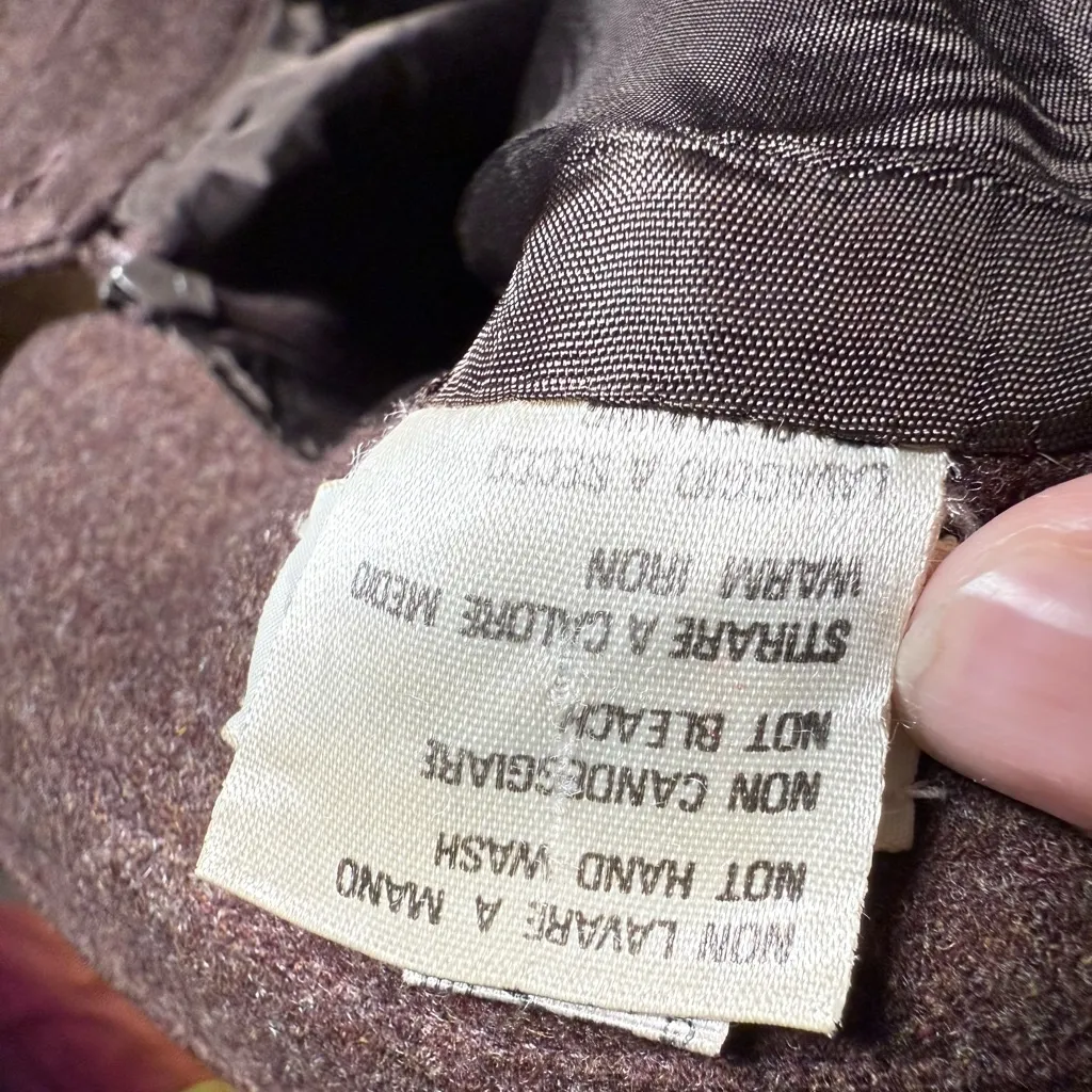 Vintage‎ Bastile wool pencil skirt Brown Women's It 44, US 10 made in Italy - Image 5