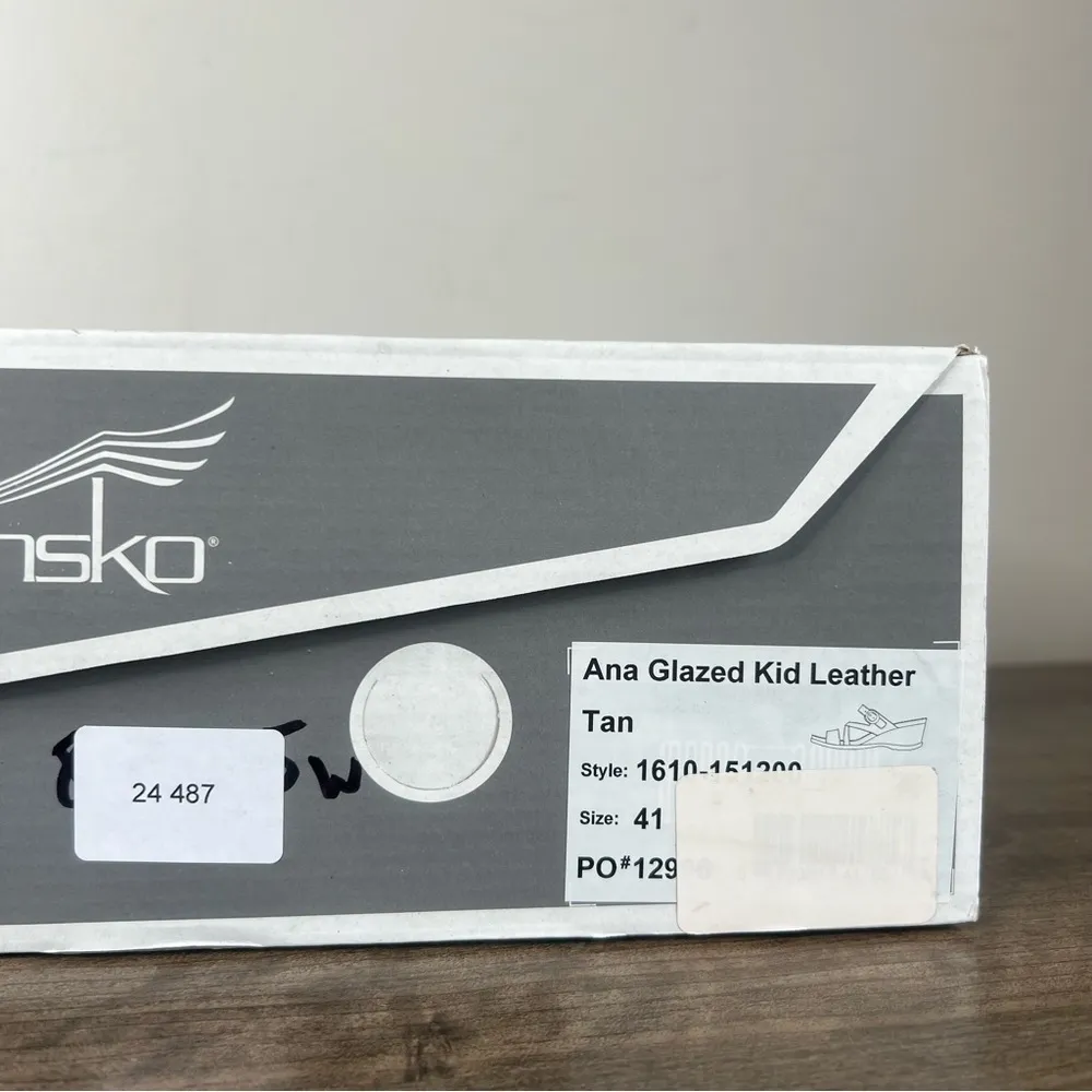 Dankso Ana Glazed Kid Leather Women's Wedge Sandal Size 41 aka 10.5-11 #B1283 - Image 2