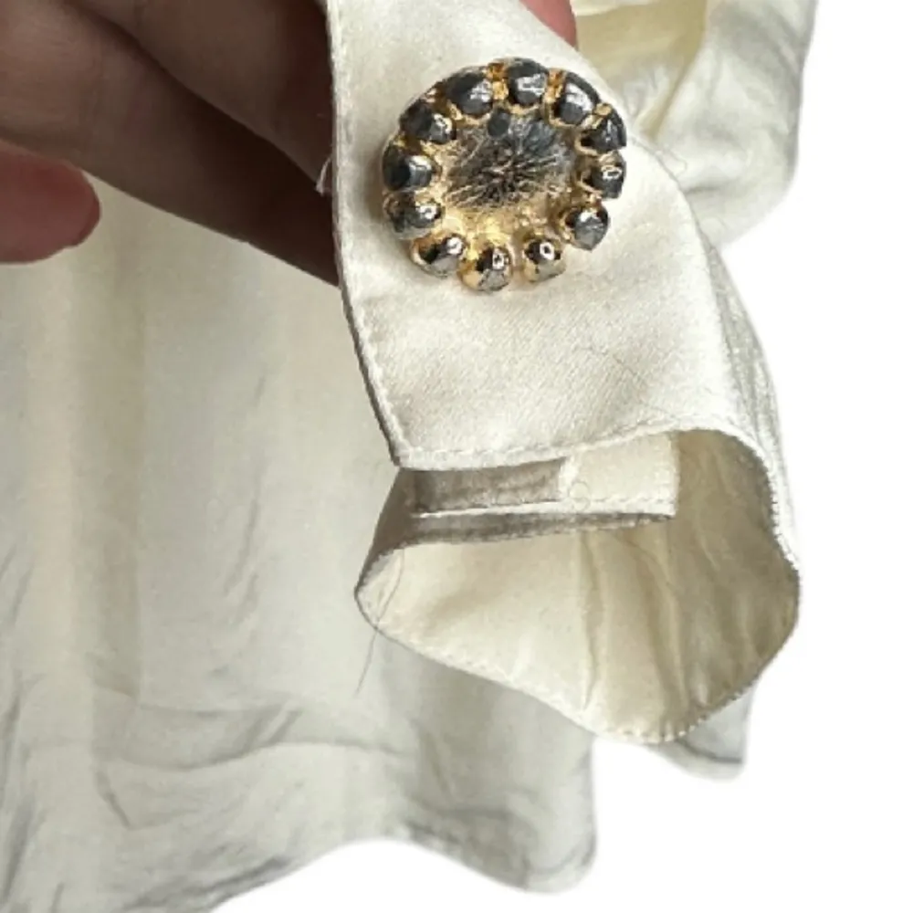 Vintage Evan Picone Polyester Blouse with Padded Shoulders - Image 4