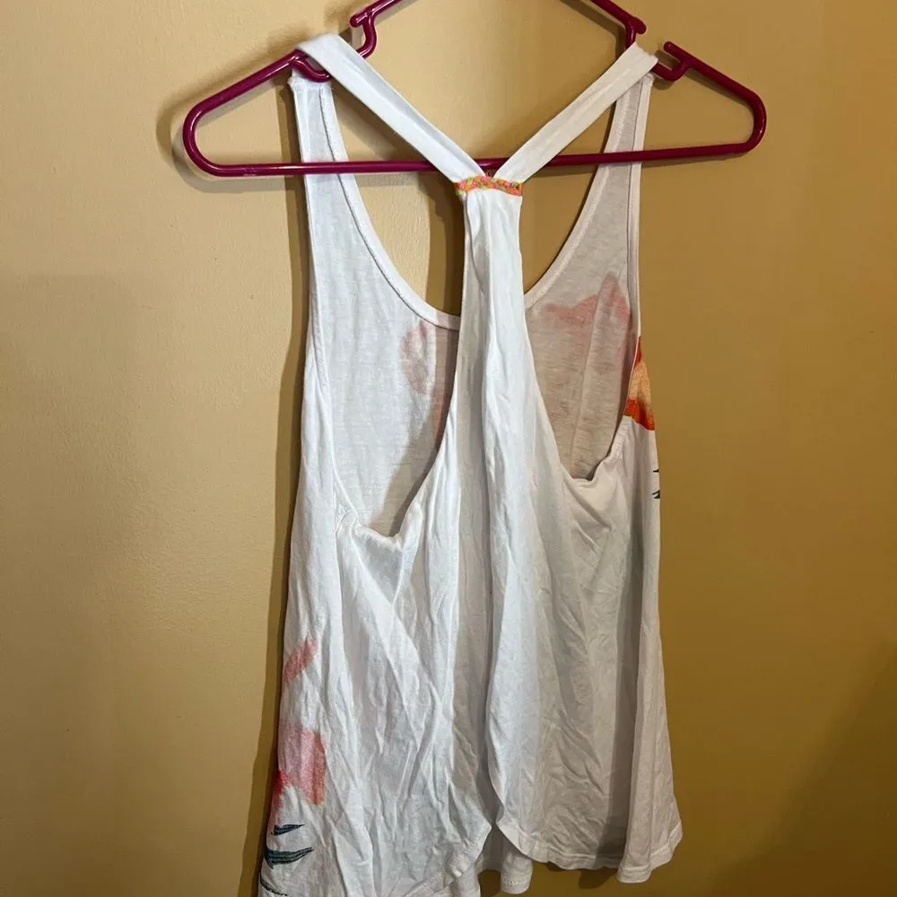 Zara white floral tank top M - Image 5