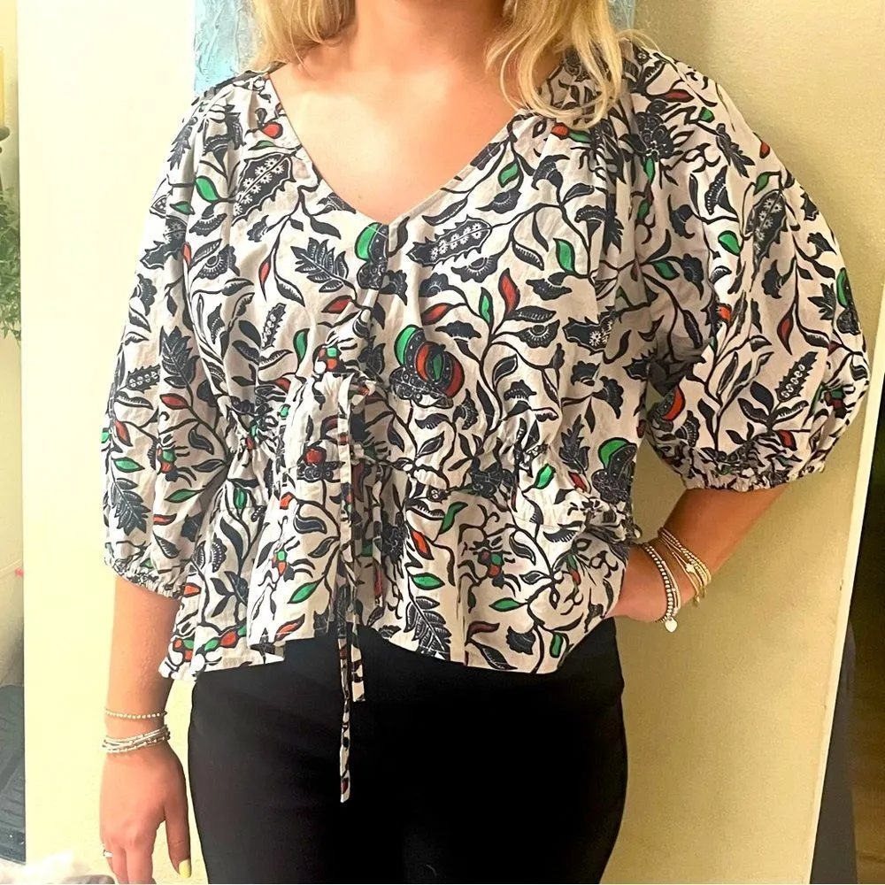 Love The Label Anthropologie Nikita Willow Black Audrey Peasant Top M - Image 4