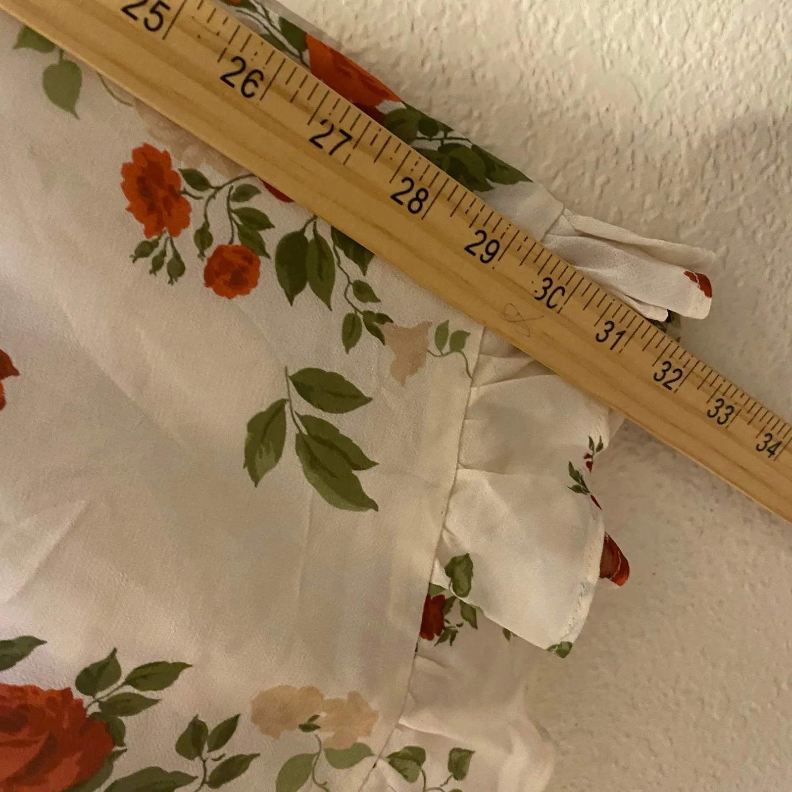 Reformation Christine Dress Floral Ruffle Tie Strap Mini Dress Size Small - Image 6