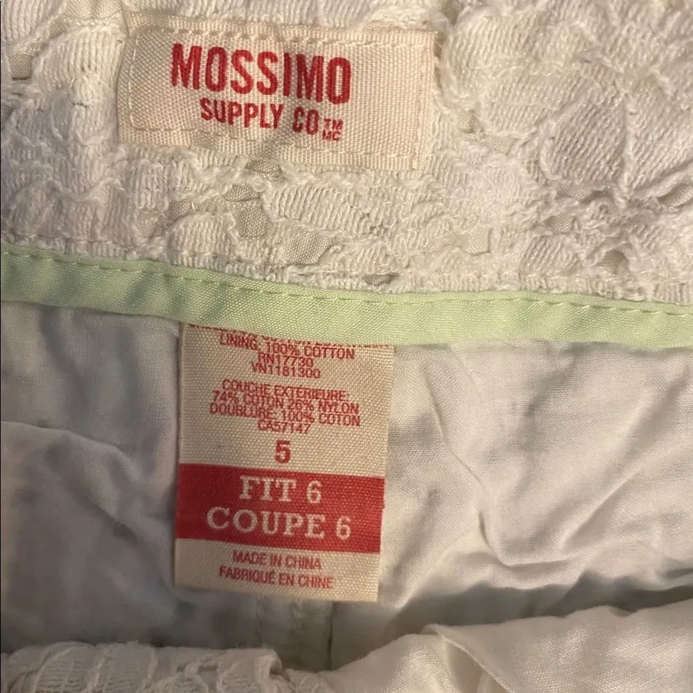 Massimo size 5/6 lace/cotton shorts White - Image 4