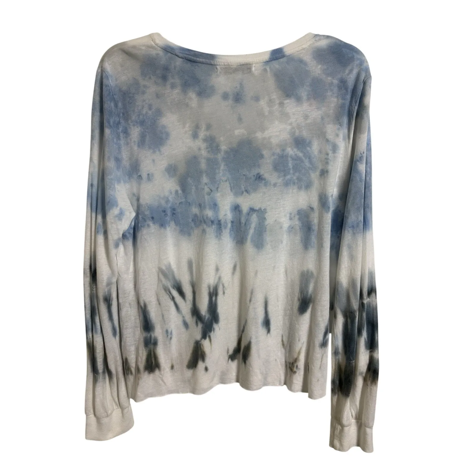 Young Fabulous & Broke Linen Blend Tie Dye Long Sleeve Top Size Small Beachy - Image 2