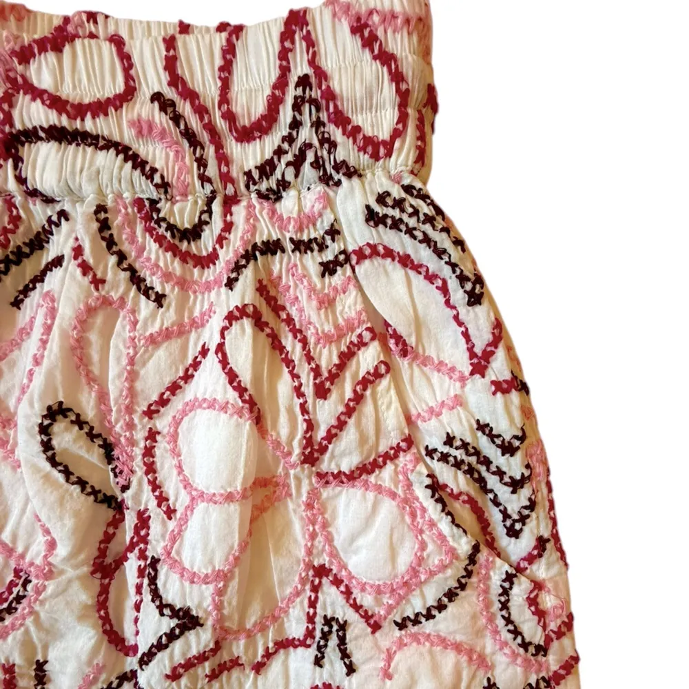 Eze Sur Mer | High Rise Pull On Elastic Waist Drawstring Pockets Cotton Medium Pink - Image 3