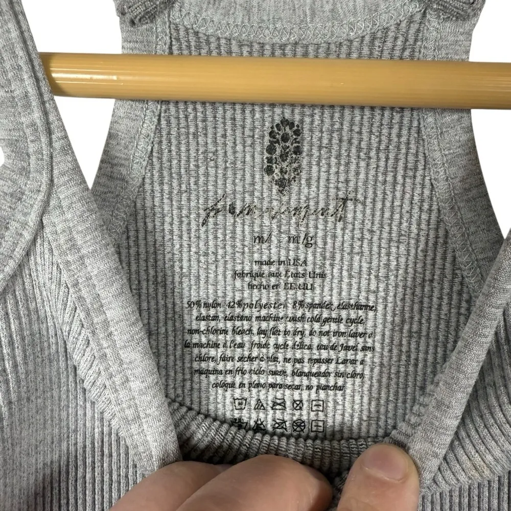 Free People Movement Happiness Runs Crop Tank in Grey Size M/L Gray Size M - Image 8