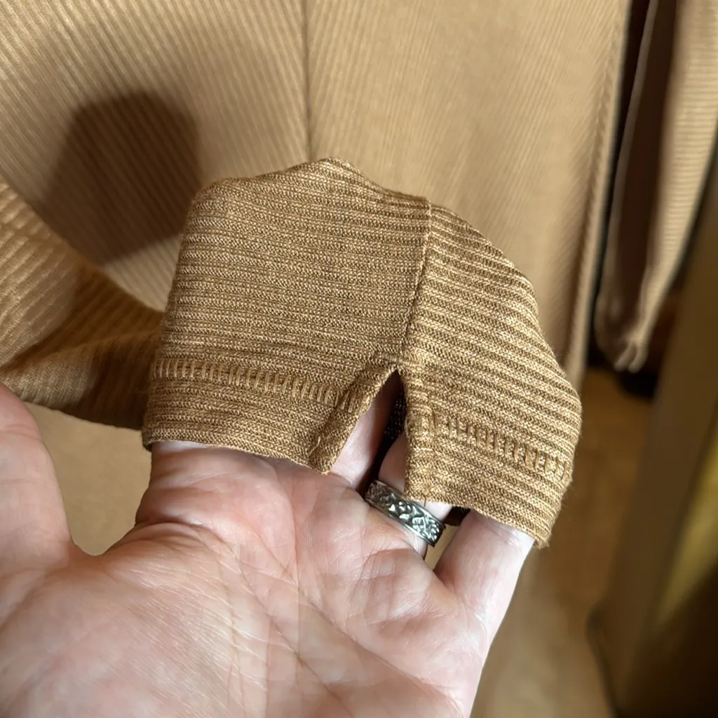 NWT rag & bone the Knit Rib Bias Midi Dress In Camel Size Large - Image 10