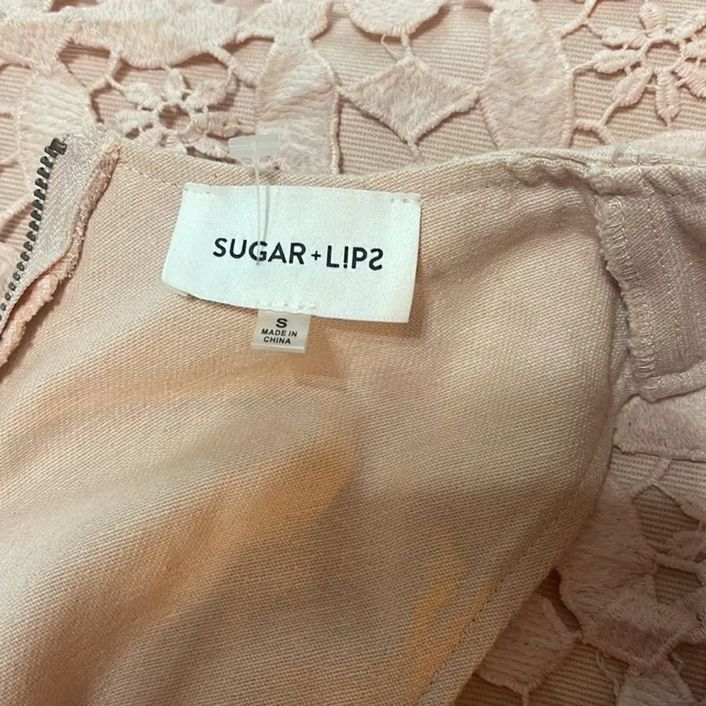 Sugarlips Denim & Lace Pink Sheath Dress Women’s Size Small - Image 9