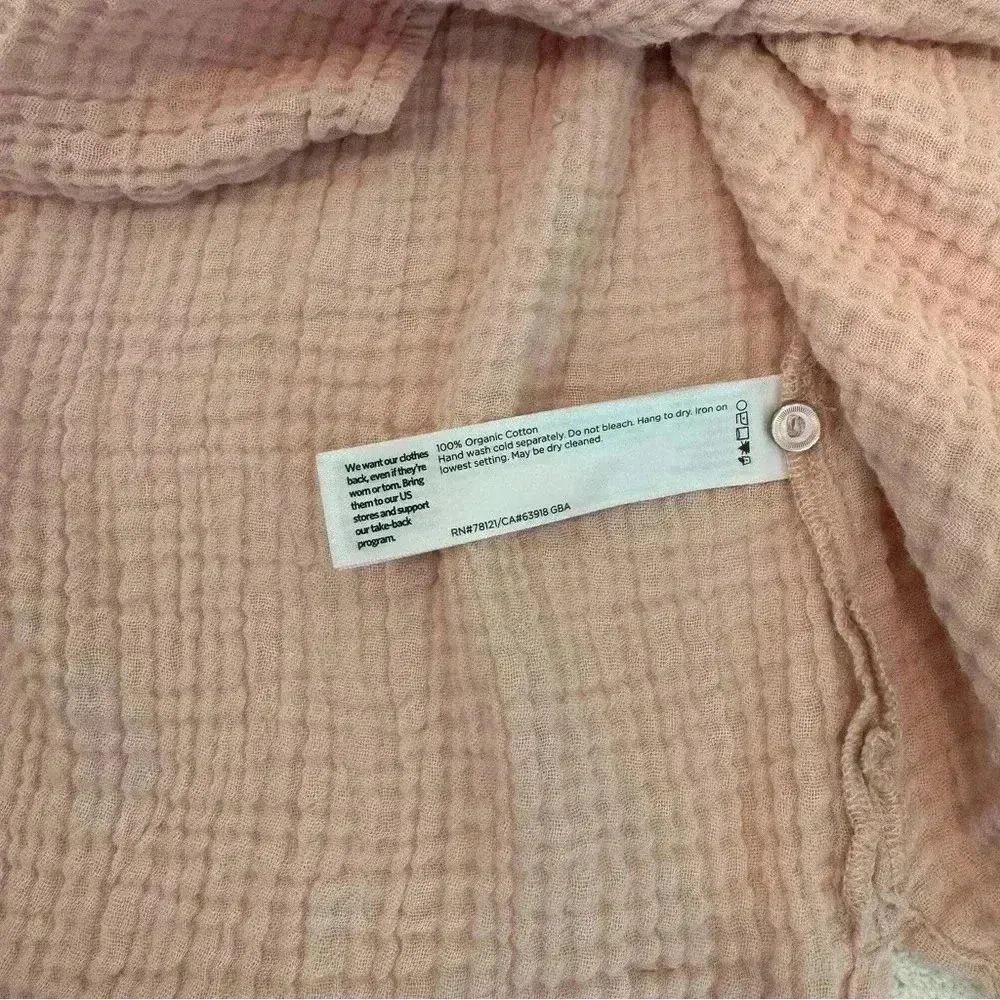 Eileen Fisher Organic Cotton Gause Classic Collar Shirt size s - Image 10