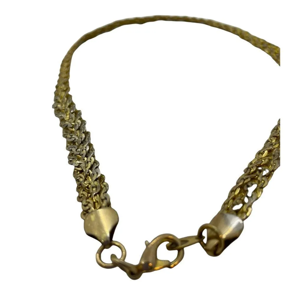 Chunky Gold Chain Braided Necklace 20 inches Vintage Mob Wife Gold Necklace - Image 7