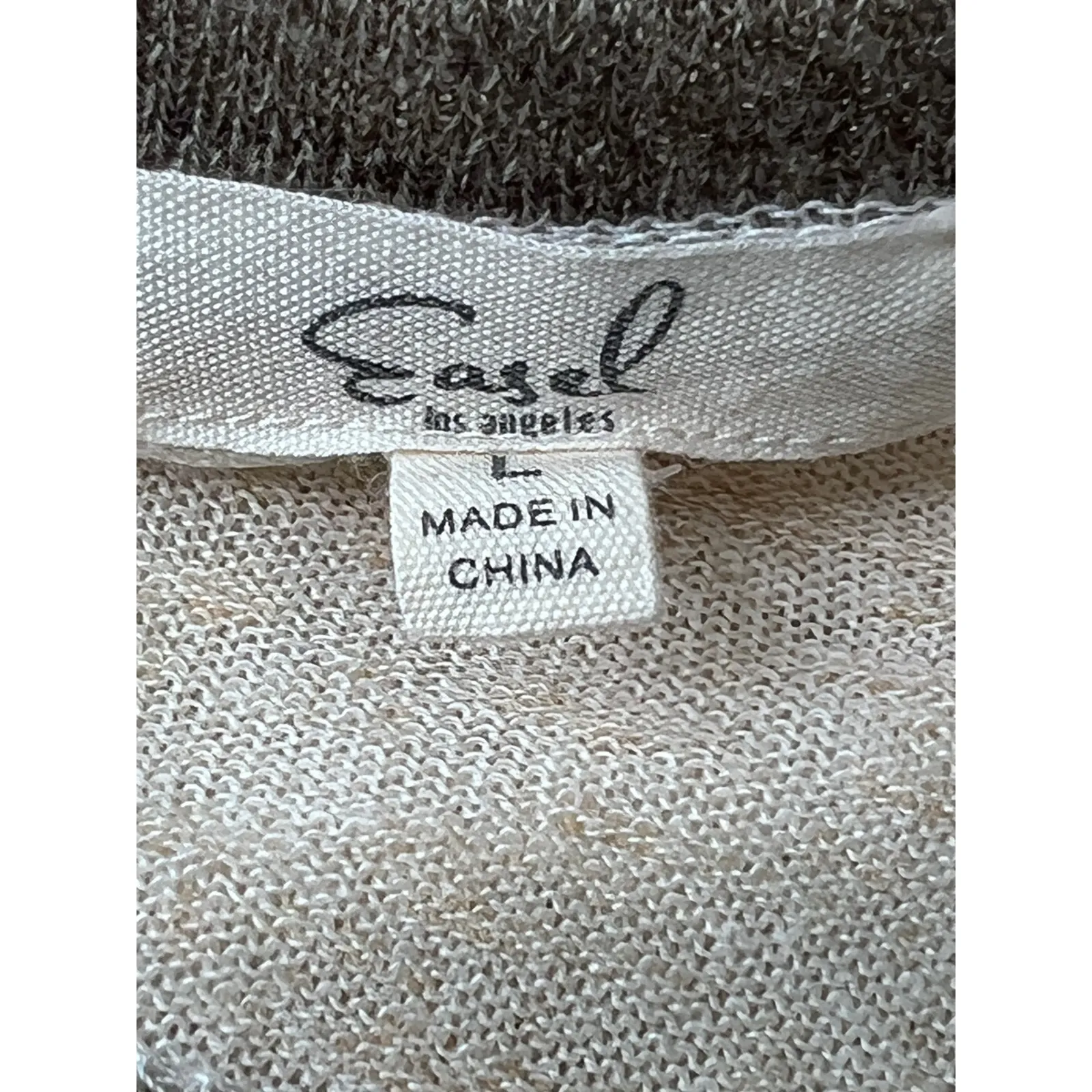 Easel L Oversized Neutral Colorblock Slouchy Lightweight Sweatshirt - Image 4