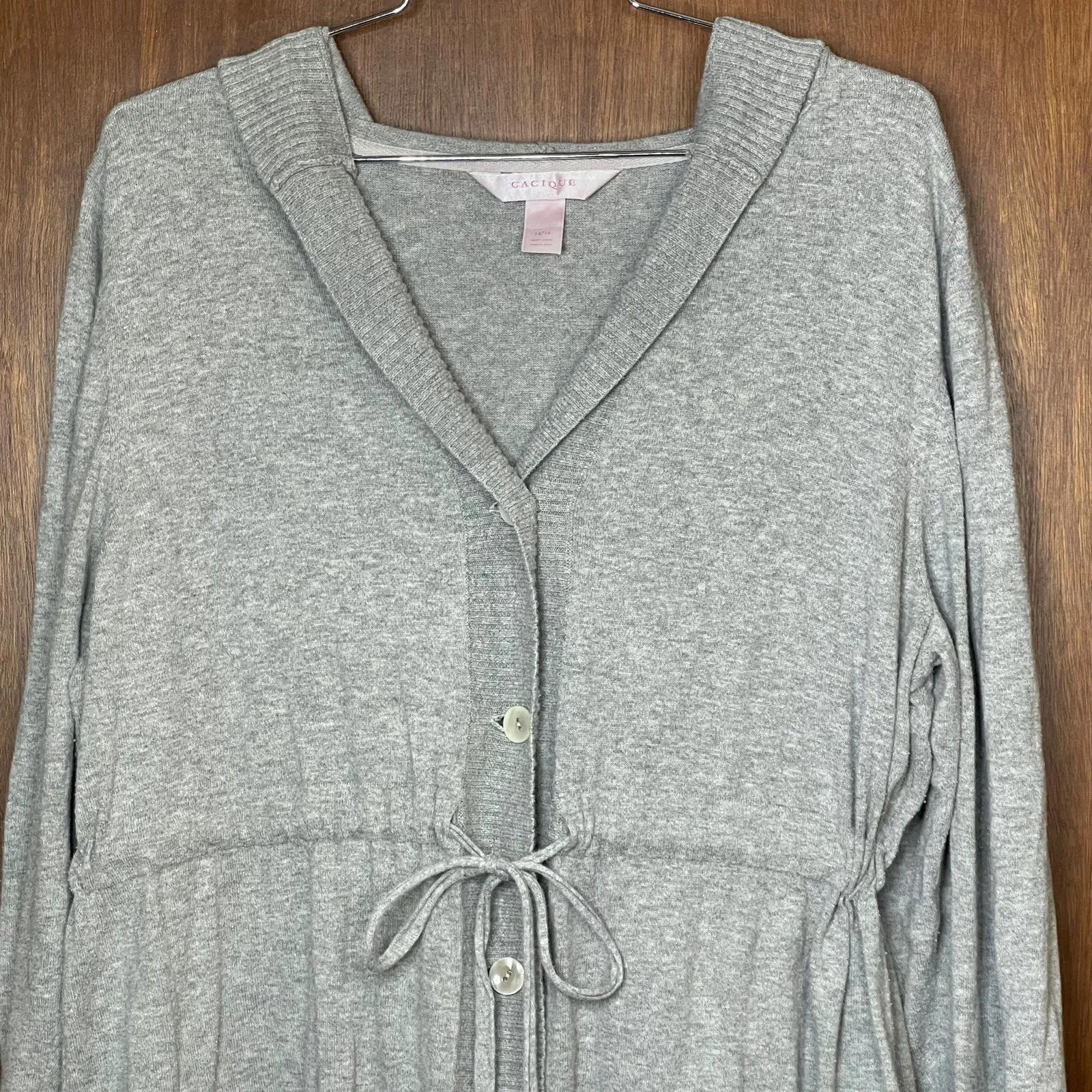 Cacique  Woman’s Grey Button Down Lightweight Jacket Size 14/16 - Image 3