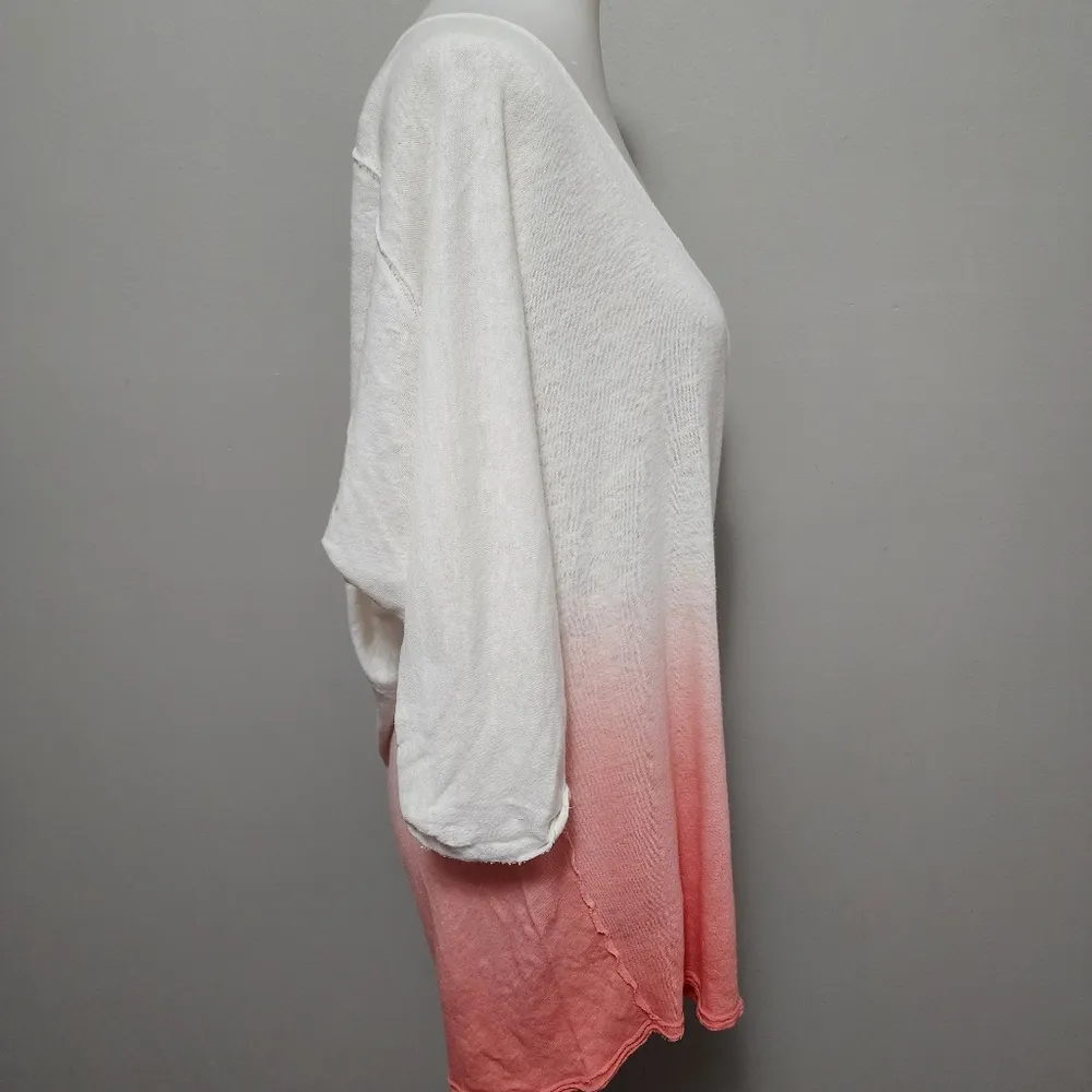 We the free strawberry gradient linen blend dolman tunic size small - Image 6
