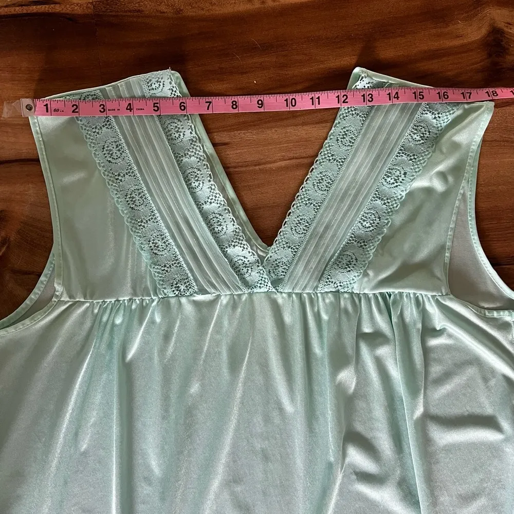 BERNETTE NY Blue ONE SIZE (more like Large) BABYDOLL NIGHTGOWN 2 Pieces VINTAGE - Image 12