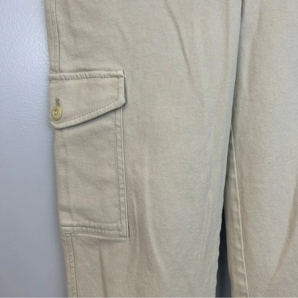 Wilfred Aritzia Cream Modern Cargo Utility Denim Pants Size 4 - Image 11