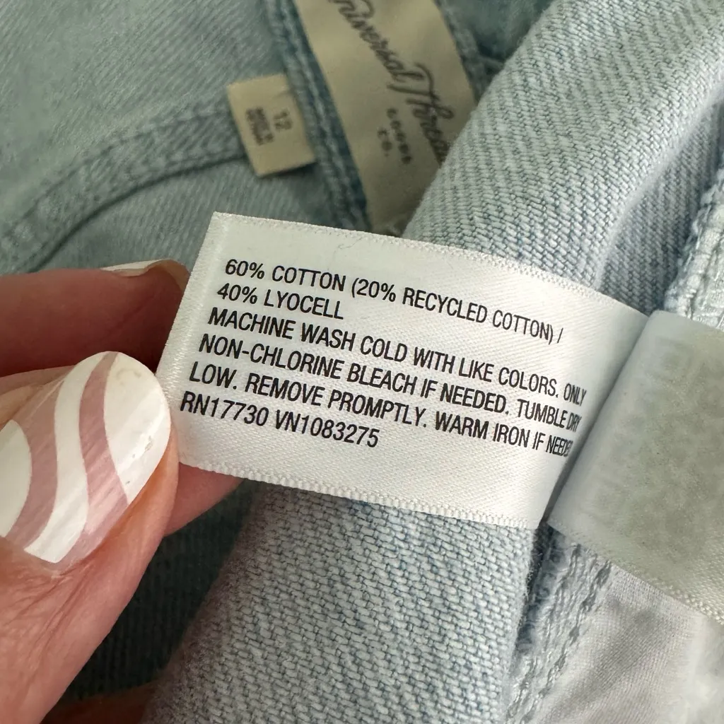 Universal Thread Light Wash Denim Halter Style Maxi Dress Size 12 - Image 11