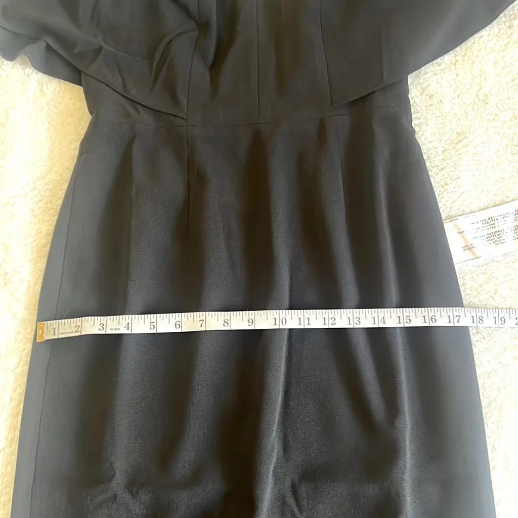 Dress The Population Louisa Flutter-Sleeve Black Dress - Size M - Image 6