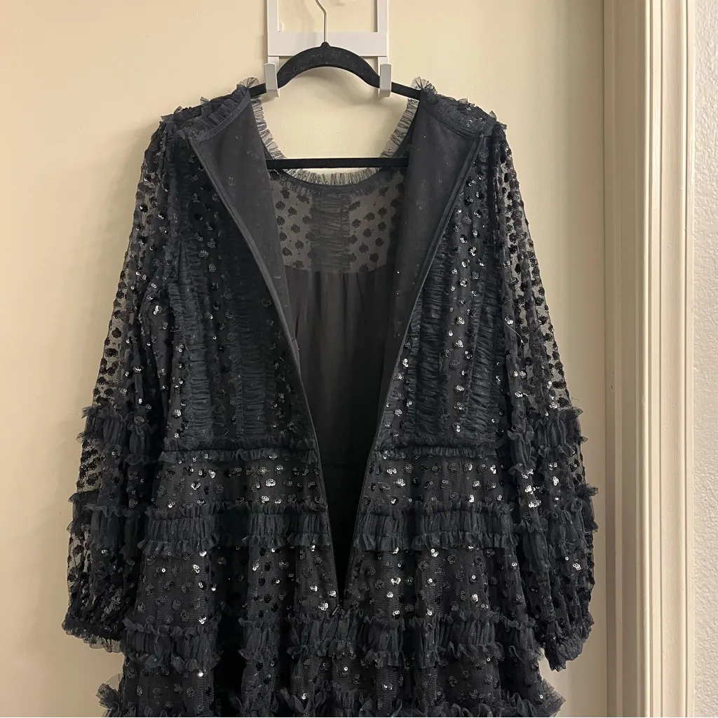 Needle & Thread Dot Shimmer Ankle Gown Black Size US 16 - Image 11