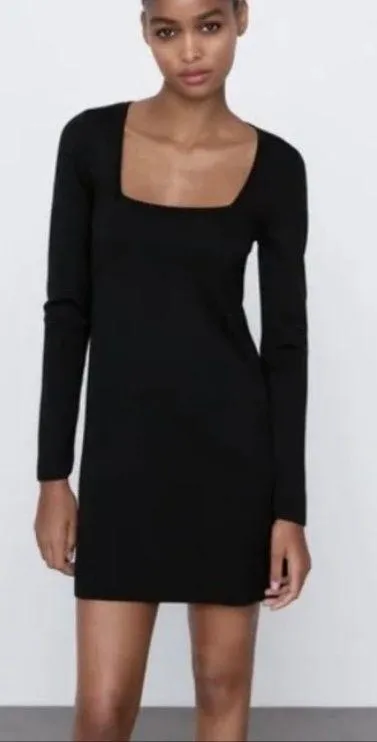 Black Knit Dress - Image 2