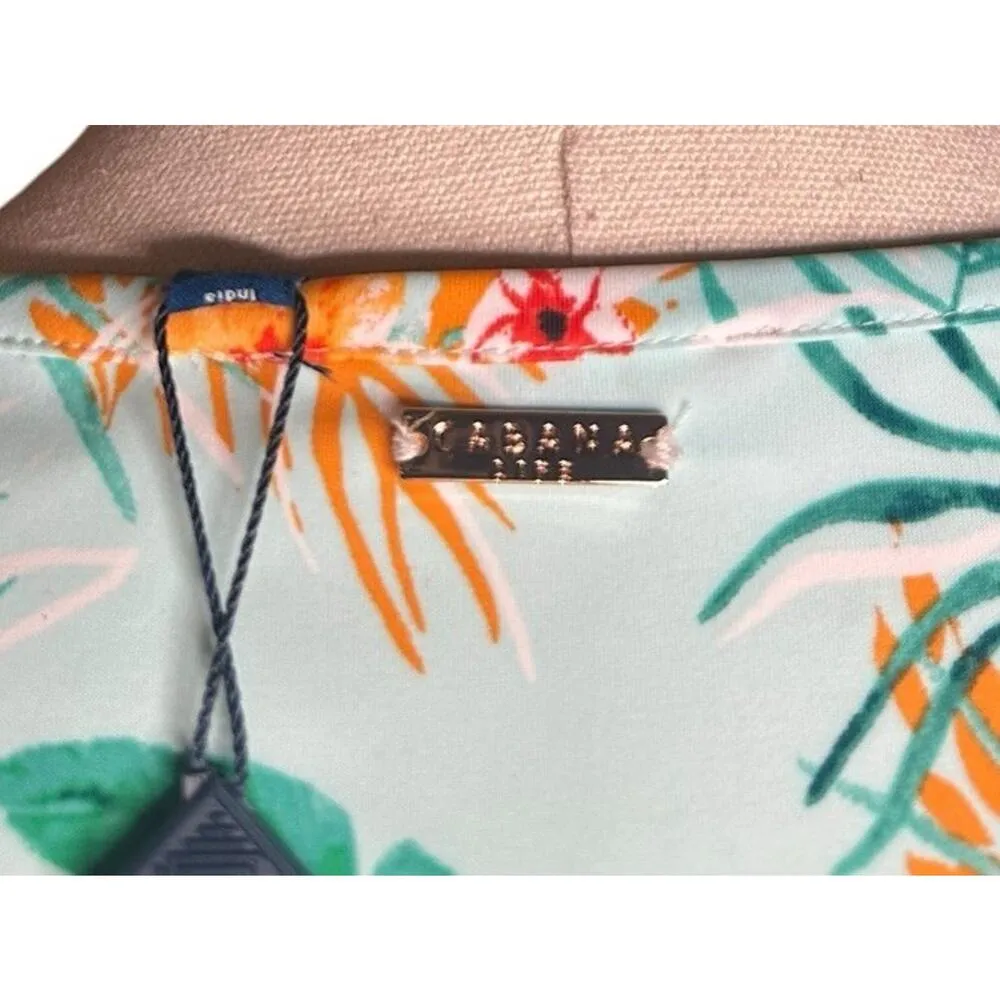 CABANA LIFE Cayman Print 3/4 Sleeve UPF 50 Shift Dress Size M Swim Cover Beach Size M - Image 8