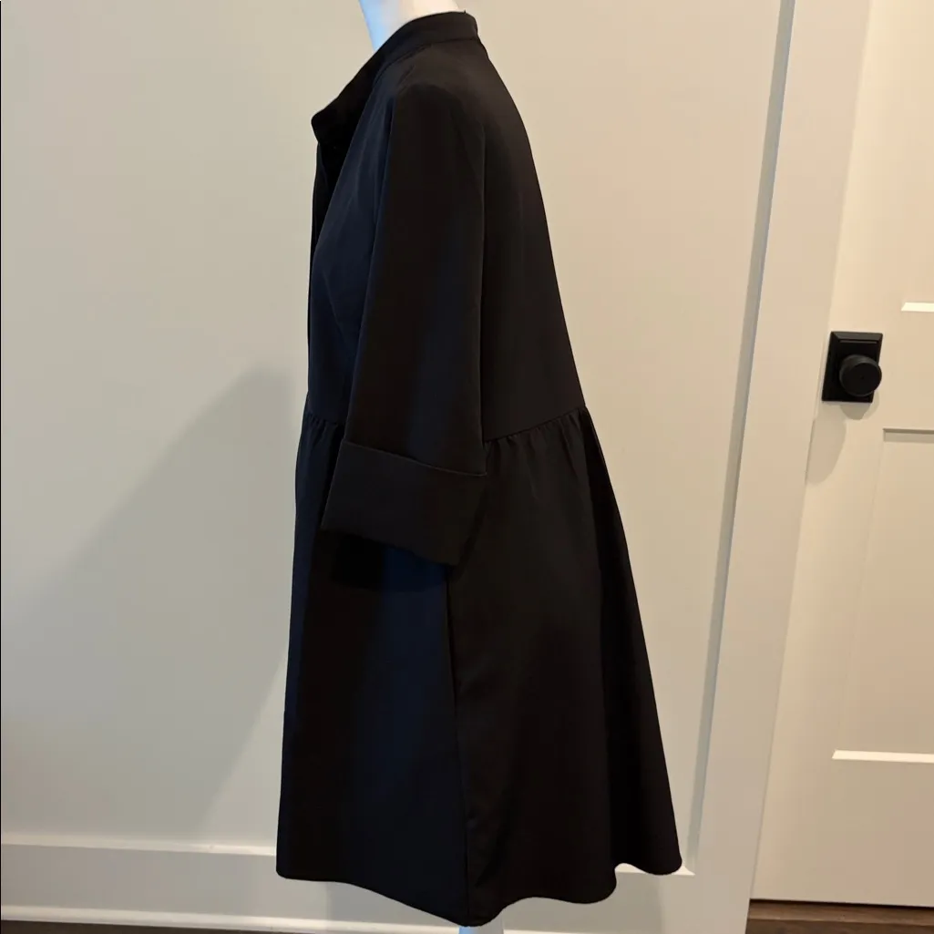 Tuckernuck Stretch Crepe Royal Shirt Dress With Pockets Sz M - Image 6