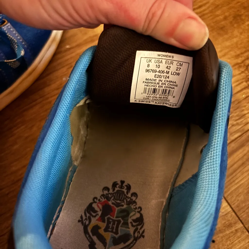 K-Swiss Ravenclaw Blue Suede Harry Potter sneakers size 10 - Image 7