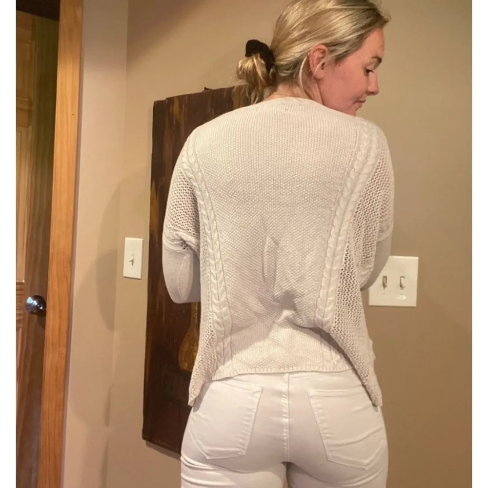 American Eagle White Knit Sweater - Image 5